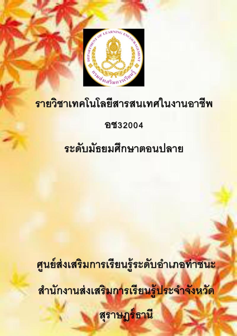 เทคโนโลยีสารสนเทศในงานอาชีพ
